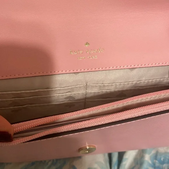 New with tags Kate Spade, leather wallet, cross body, pink, perfect condition - Picture 4 of 6